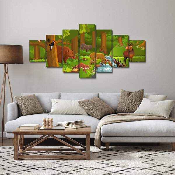 Dětský obraz se zvířátky (210x100 cm)