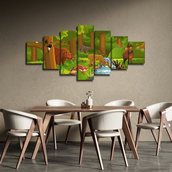 Dětský obraz se zvířátky (210x100 cm)
