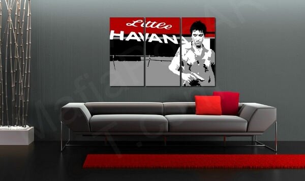 Ručně malovaný POP Art obraz Scarface