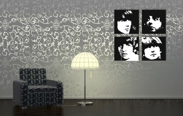Ručně malovaný obraz POP Art BEATLES 4 Piece Beat