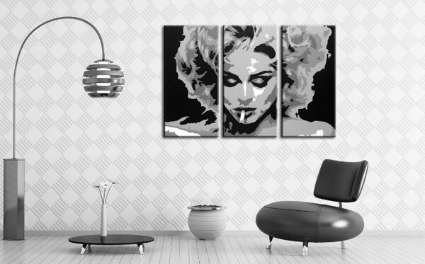Ručně malovaný POP Art obraz MADONNA 3 dílný ma2