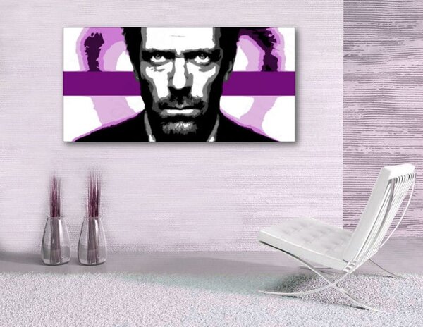 Ručně malovaný POP Art obraz Dr. HOUSE 1010 dh