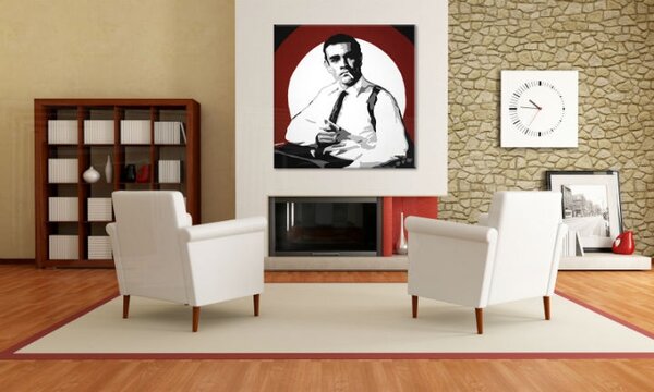 Ručně malovaný POP Art obraz James Bond bond4