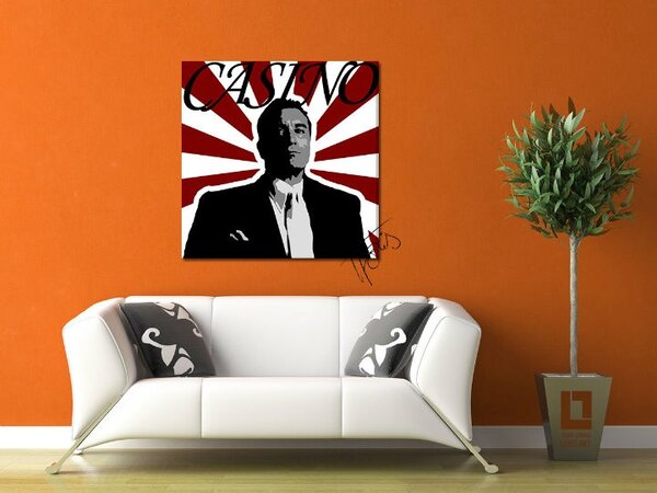 Ručně malovaný POP Art obraz CASINO cas
