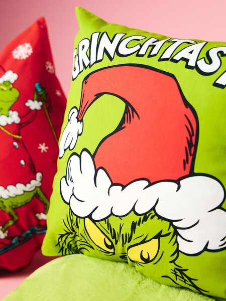 Sinsay - Bavlněné povlaky na polštář s vánočním motivem 2 kusyk Grinch - vícebarevná