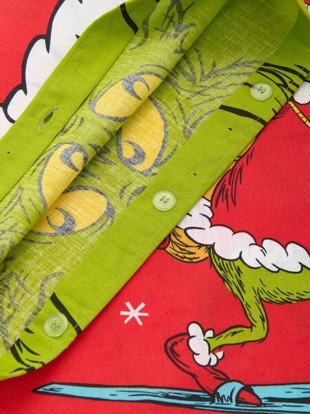 Sinsay - Bavlněné povlaky na polštář s vánočním motivem 2 kusyk Grinch - vícebarevná