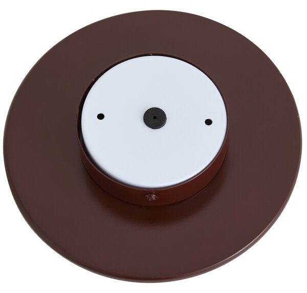 Retro nástěnné svítidlo hnědé s opálovým kulatým 20cm IP44 - Lila