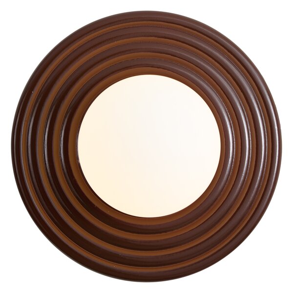 Retro nástěnné svítidlo hnědé s opálovým kulatým 20cm IP44 - Lila
