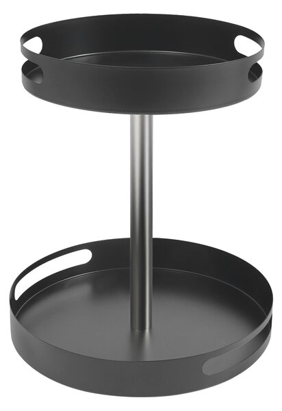 Kuchyský regál Stojan na koení 360° erný 2-úrovový kuchyský organizér max. 7,5 kg