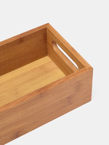 Sinsay - Bambusový úložný box s úchyty - béžová