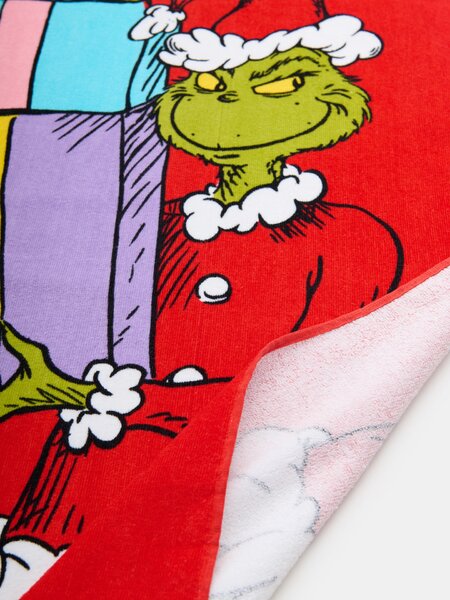 Sinsay - Dětská bavlněná osuška s vánočním potiskem Grinch - červená