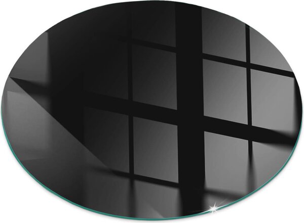 Sklenná podkladová deska pro Fi 80 cm - kamna - krbová deska sklenná - ochranné sklo - ochranná deska proti jiskrám - sklenná podkladová deska ohnivzdorná - tepelná ochranná deska - ochrana sklenné podkladové desky - barva: erná