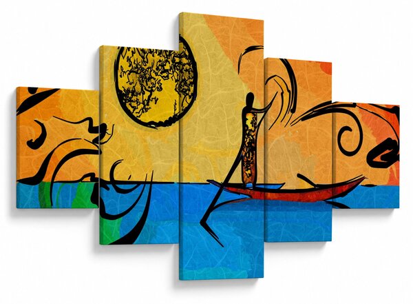 Obraz starověké malby (125x70 cm)