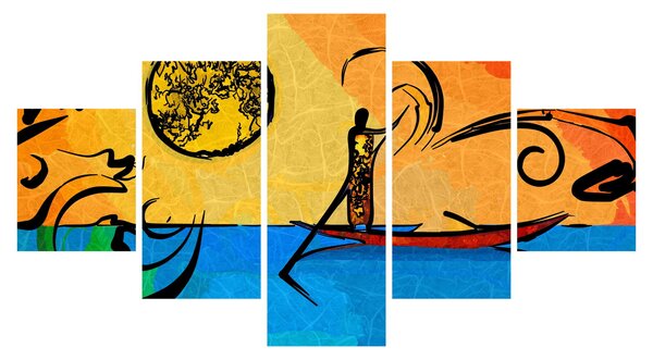 Obraz starověké malby (125x70 cm)