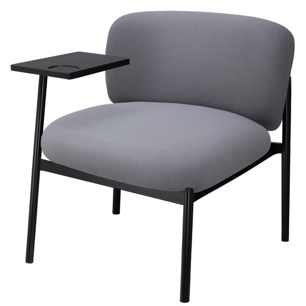 COMHOMA lounge chair recliner armchair wing chair modern, alounné křeslo s kovovými nohami, jednolková pohovka do obývacího pokoje/lonice/zahrady, edá barva