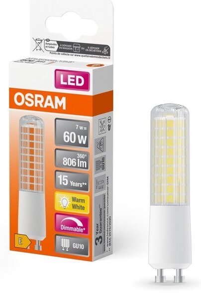 Tenká stmívatelná LED žárovka GU10 7 W SPECIAL T, teplá bílá