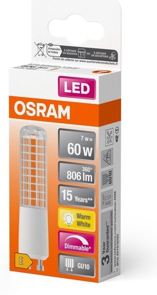 Tenká stmívatelná LED žárovka GU10 7 W SPECIAL T, teplá bílá