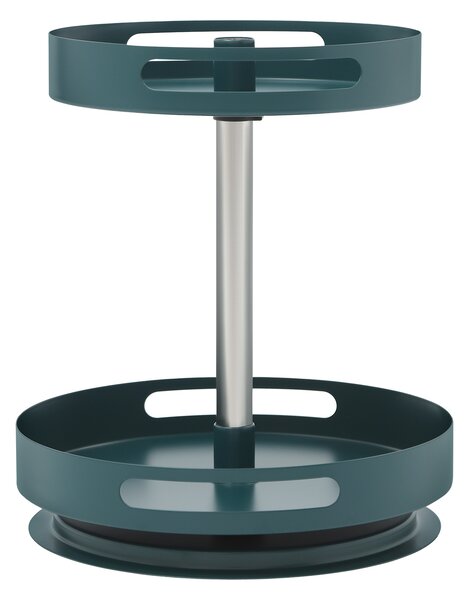 Kuchyský regál 360° stojan na koenky otoný dvoupatrový kuchyský organizér zelený max. 7,5 kg