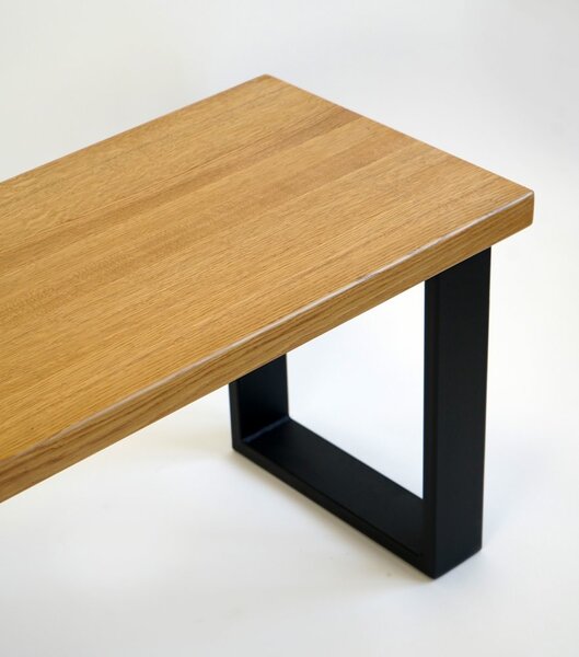 Lavice s masivní dubovou deskou Agato 1000 mm