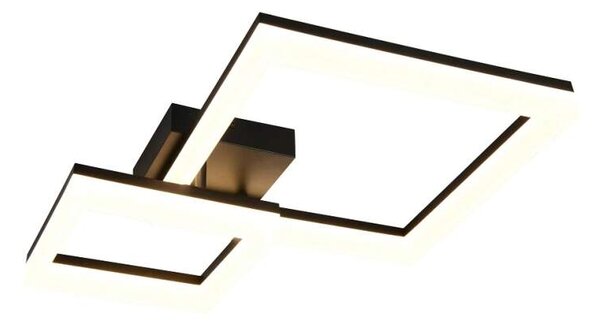 Trio Leuchten R65771232 CAMINO - Stropní LED černé svítidlo 62 x 46cm, 22W, 2800lm, 3000K (Moderní stropní přisazený lustr v černé barvě)