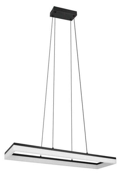 Trio Leuchten R35771132 CAMINO - Závěsné LED černé svítidlo 70 x 20cm, 27W, 3400lm, 3000K (Závěsný odbelníkový lustr v černé barvě, nad stůl nebo sedačku)