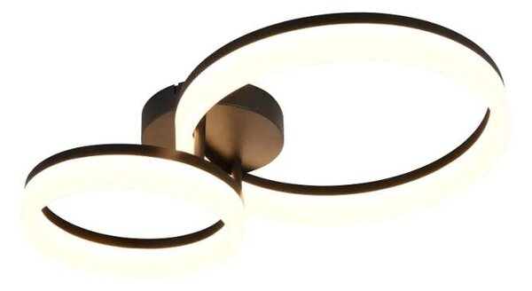 Trio Leuchten R63601232 SCOPE - Stropní LED černé svítidlo 51 x 33cm, 22W, 2800lm, 3000K (Moderní stropní přisazený lustr v černé barvě)