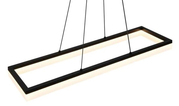 Trio Leuchten R35771132 CAMINO - Závěsné LED černé svítidlo 70 x 20cm, 27W, 3400lm, 3000K (Závěsný odbelníkový lustr v černé barvě, nad stůl nebo sedačku)