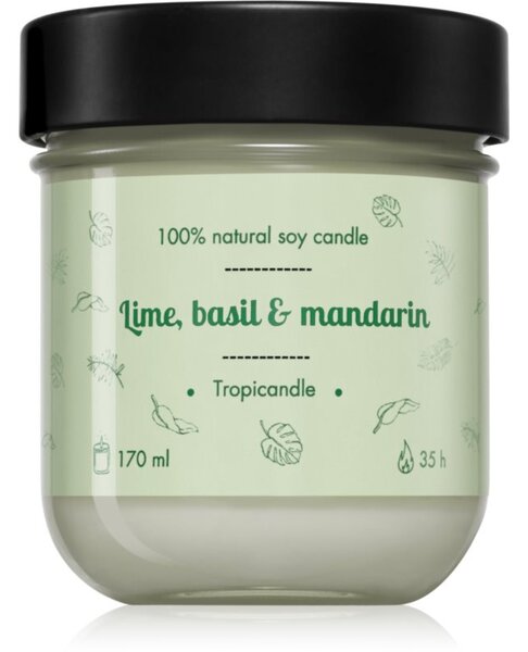 Tropicandle Lime, Basil & Mandarin vonná svíčka 170 ml
