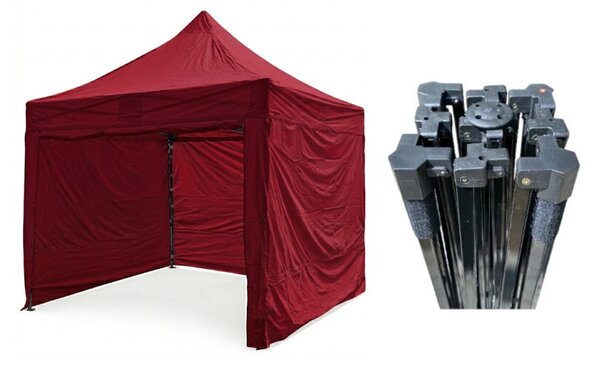 TENTino Nůžkový párty stan 3x3 m STEEL HEXAGON Barva opláštění (Zvolte variantu): 11A - ČERNÁ