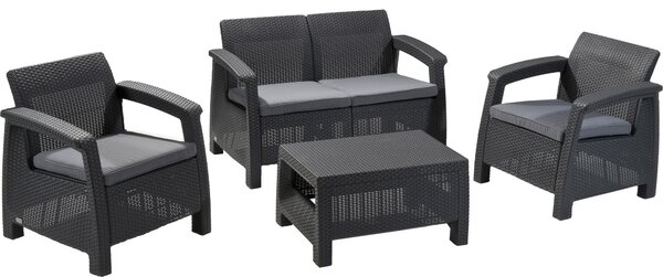 KETER Corfu Set Souprava Zahradního Nábytku Grafit 17/410