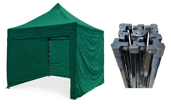 TENTino Nůžkový párty stan 3x3 m STEEL HEXAGON Barva opláštění (Zvolte variantu): 11A - ČERNÁ