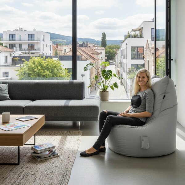 Sedací pytel Primabag Seat polyester šedá