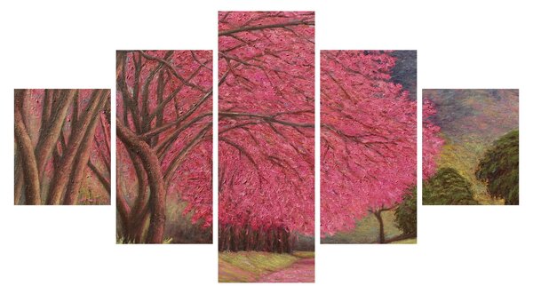 Obraz rozkvetlých stromů (125x70 cm)
