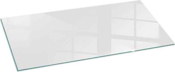 Sklenný podlahový panel 125x50 cm - Sklenný krbový panel - Sklenný krbový panel - Ochranné sklo - Ochranný panel proti jiskrám - Sklenný podlahový panel proti ohni - Tepelná ochrana - Ochrana podlahy ze skla - Barva edá