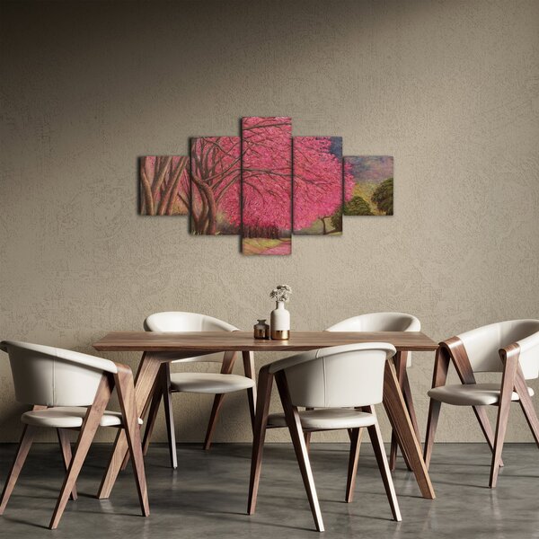 Obraz rozkvetlých stromů (125x70 cm)
