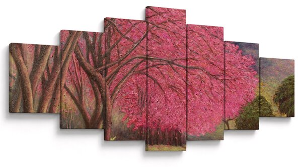Obraz rozkvetlých stromů (210x100 cm)