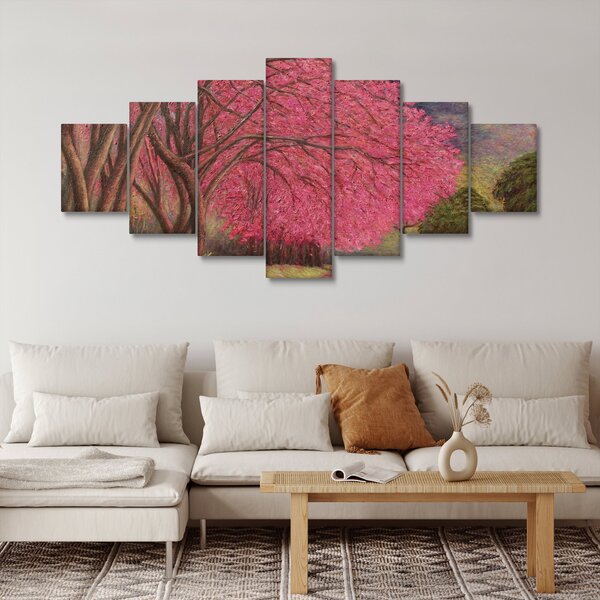 Obraz rozkvetlých stromů (210x100 cm)