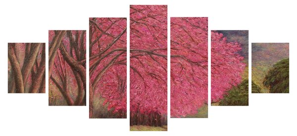 Obraz rozkvetlých stromů (210x100 cm)