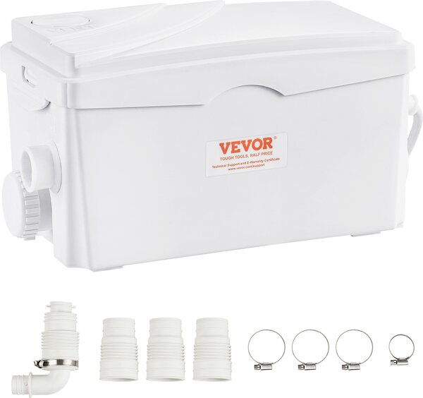 Zvedací jednotka VEVOR, 350 W, prtok 6000 l/h, výtlaná výka 7 m, erpadlo odpadní vody se 3 pívody vody pro sklep, kuchy, umyvadlo, sprchu, vanu, likvidaci odpadní vody z prádelny, myku nádobí
