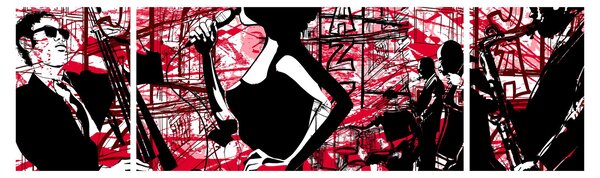 Obraz - Jazz (170x50 cm)