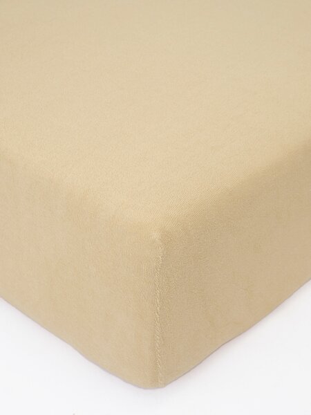 MK Lůžkoviny Froté prostěradlo do postýlky 60 × 120 cm - béžová