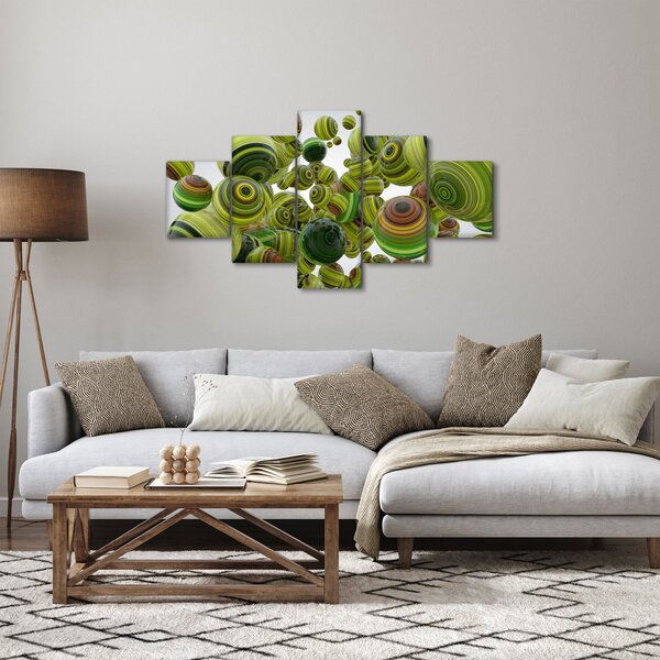Obraz pruhovaných koulí (125x70 cm)