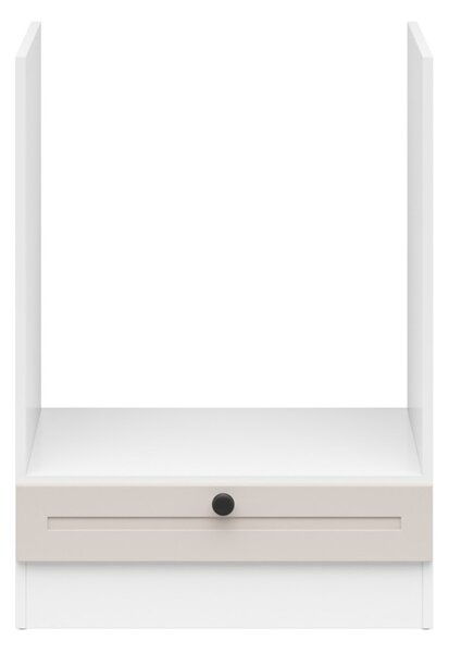 JUNONA RAMKA skříňka pro vestavnou troubu 60 cm, bílá/kašmír