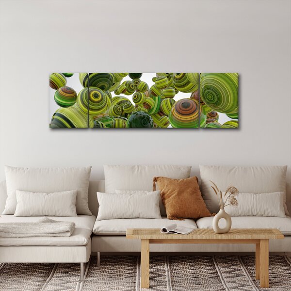 Obraz pruhovaných koulí (170x50 cm)