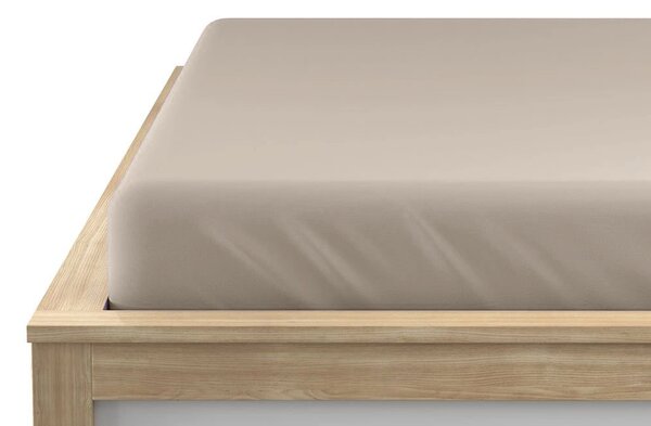 Jersey prostěradlo cappuccino 90 x 200 cm