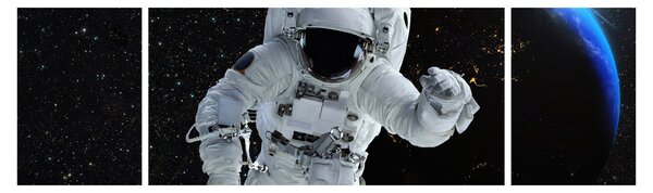 Obraz - Astronaut ve vesmíru (170x50 cm)