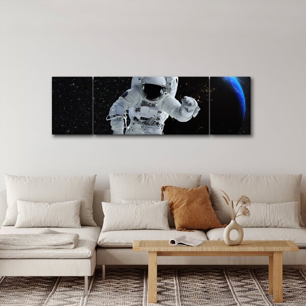 Obraz - Astronaut ve vesmíru (170x50 cm)