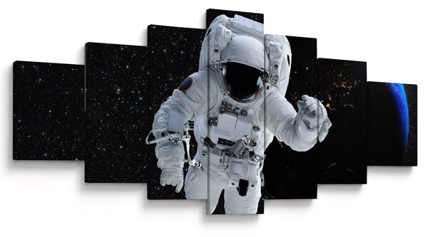 Obraz - Astronaut ve vesmíru (210x100 cm)