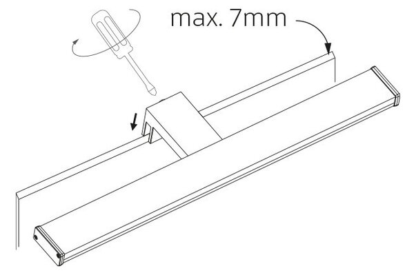 PN12300003 ARVEN koupelnové svít. LED 12W, 1080lm, 4000K, IP44, 60cm, chrom