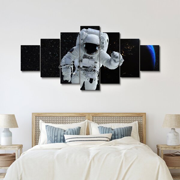 Obraz - Astronaut ve vesmíru (210x100 cm)